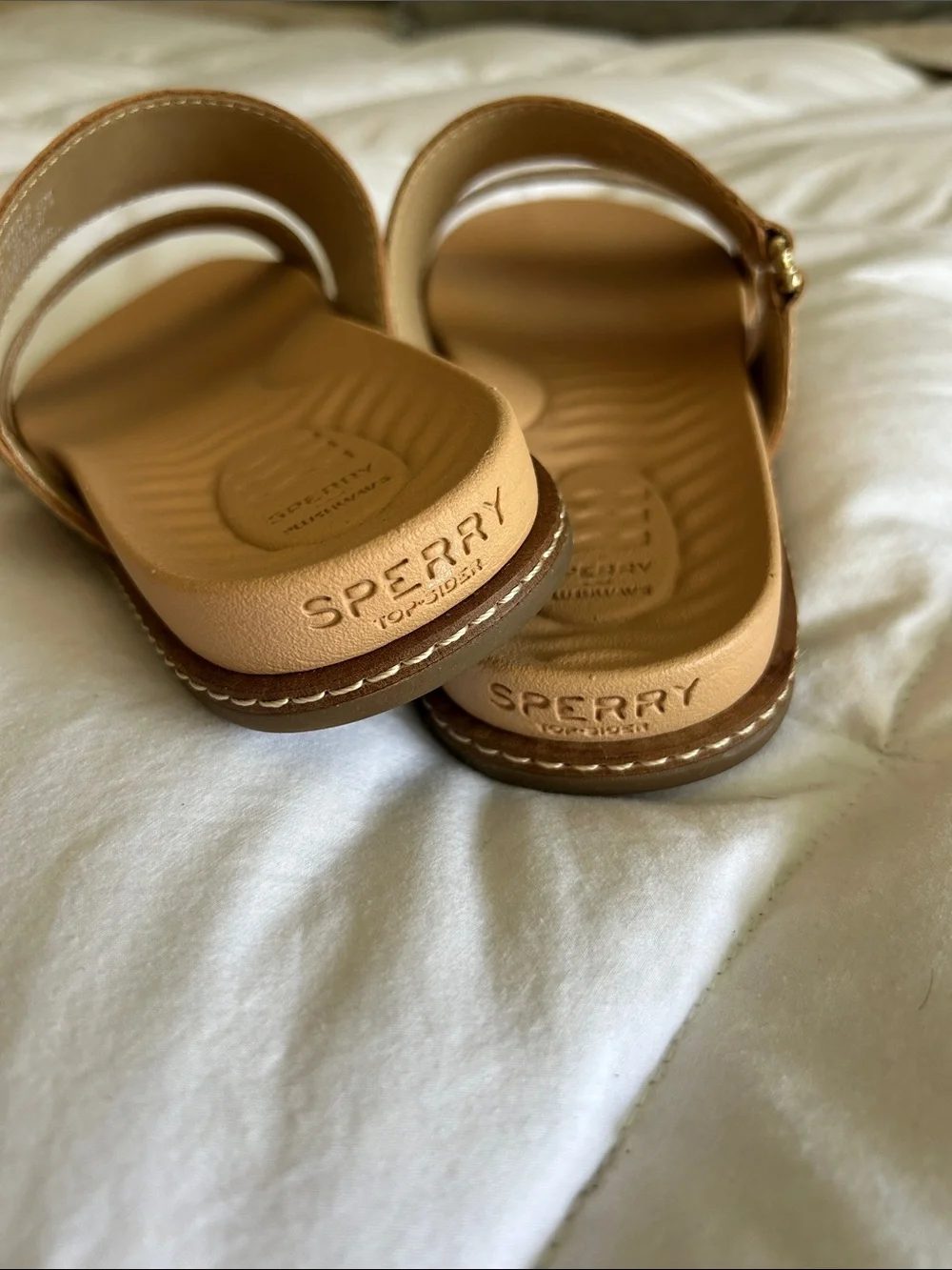 Sperry Tan Double-Strap Slide Sandals